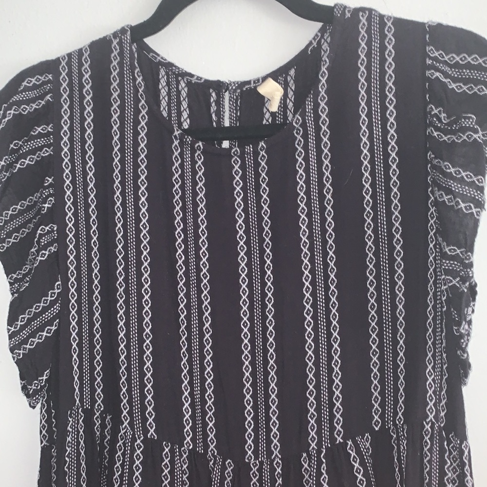 Elan Anthropologie ruffle tiered embroidery cottagecore dress - Picture 2 of 5